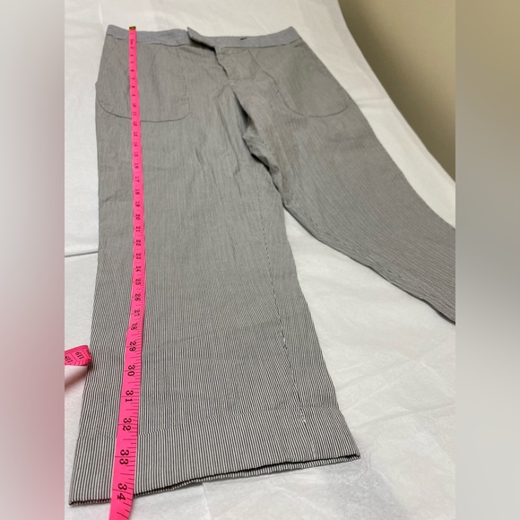 RAG & BONE MID RISE SEERSUCKER STRIPED CROPPED PANTS - Picture 5 of 6